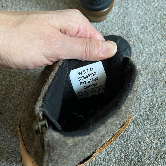 Sperry Top Sider Wool Duck Boots Women's 7M EU 37.5 Wool Rain boots Brown - Picture 8 of 8